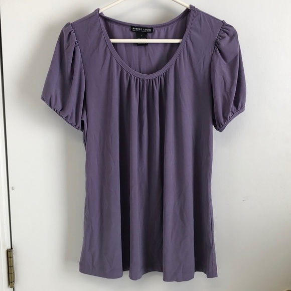 Robert Louis Tops - ROBERT Lewis Purple Blouse Size Large T241
